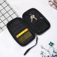 thumbnail image 4 of Cartera de viaje Porta pasaporte Boletos multifunción Tarjetas Bolsa de almacenamiento Bolsa (Negro), 4 of 8