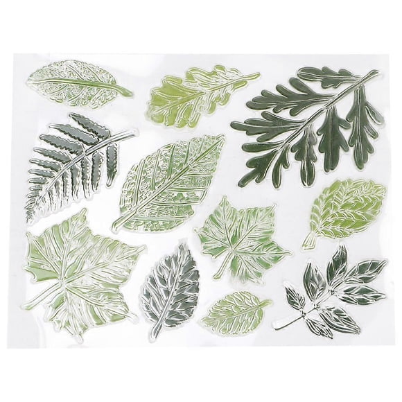 Green Leaf Seal DIY Hand Account Scrapbook Finished Stamp Photo Album Decoration