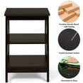 thumbnail image 3 of Spaco 3-Tier X-Design Nightstands with Storage Shelves for Living Room Bedroom-Espresso, Nightstand Small Side Table, End Table for Bedroom Living Room, 3 of 6
