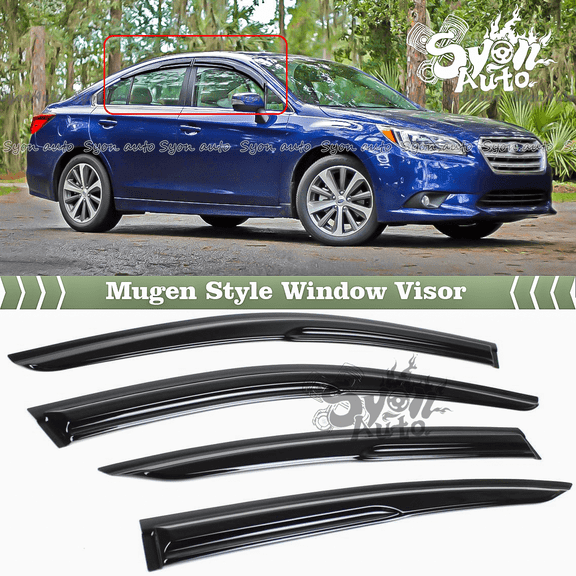 Fits 2015-2018 Subaru Legacy Sedan JDM 3D Mugen Style Window Visor Rain Guard