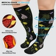 thumbnail image 2 of Compression Socks for Women Plus Size –LOFIR Wide Calf Large Knee High 20-30 mmHg Support Stockings – Nylon Circulation Socks for Elderly Recovery Pain Relief Sports 3XL, 2 of 7
