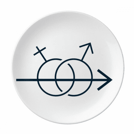 

Men Women Rhythm Connection Love Plate Decorative Porcelain Salver Tableware Dinner Dish