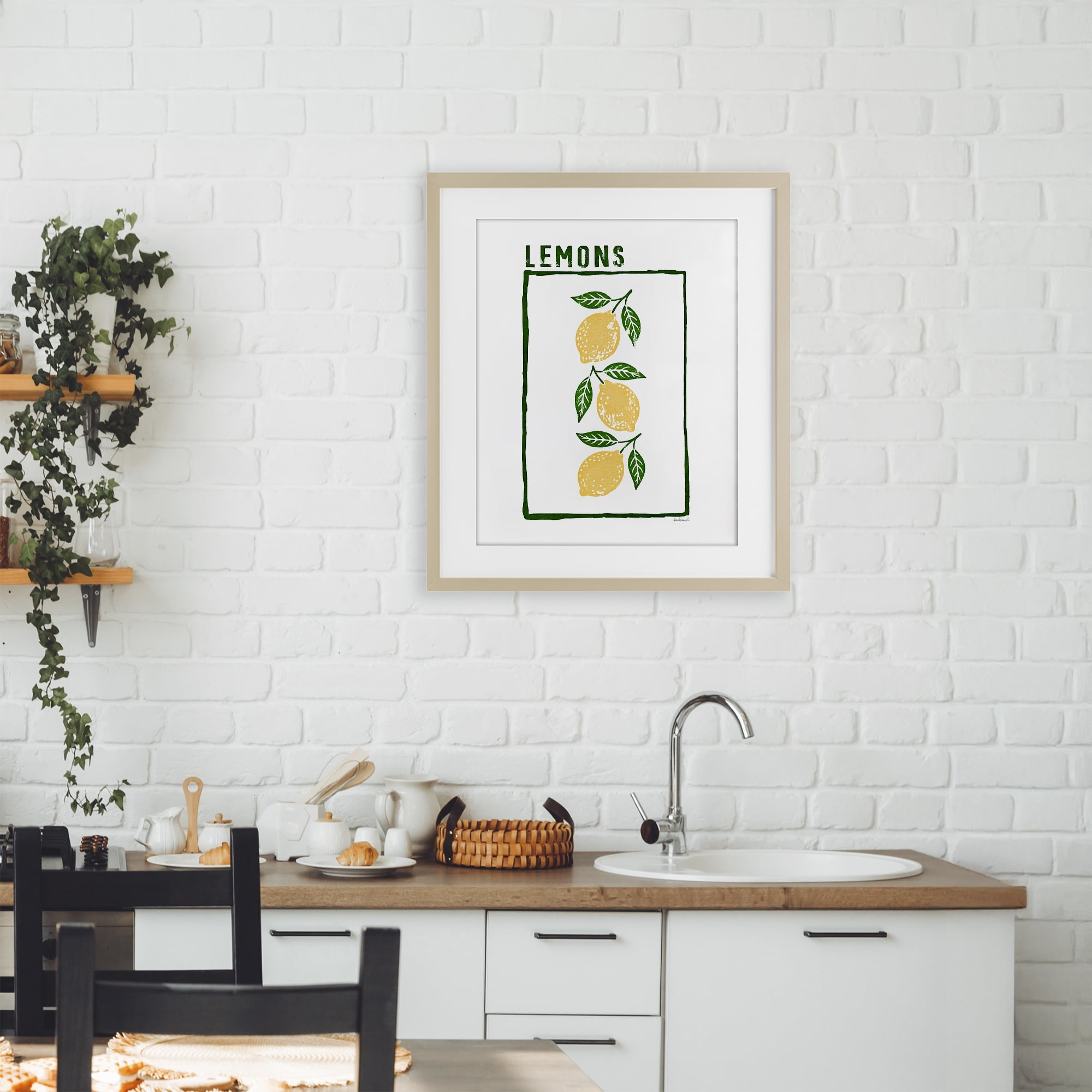 Stupell Industries Tasty Summer Lemons Birch Framed Print Under Glass, design by Amanda Greenwood