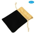 thumbnail image 1 of Harhinhe 50 bolsas de terciopelo de 9 x 12 cm, bolsa suave con cordón para gafas, regalos de joyería, color negro, 1 of 7