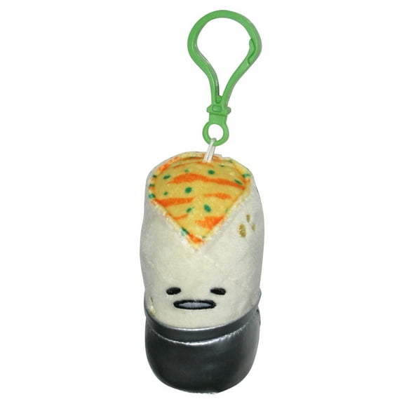 Gudetama Lazy Egg Dangler Bullsitoy 3-Inch Barito Clip-On Plush Keychain