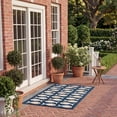 thumbnail image 4 of SAFAVIEH Courtyard Tranter Fishes Indoor/Outdoor Area Rug, Navy/Beige, 4' x 5'7", 4 of 15