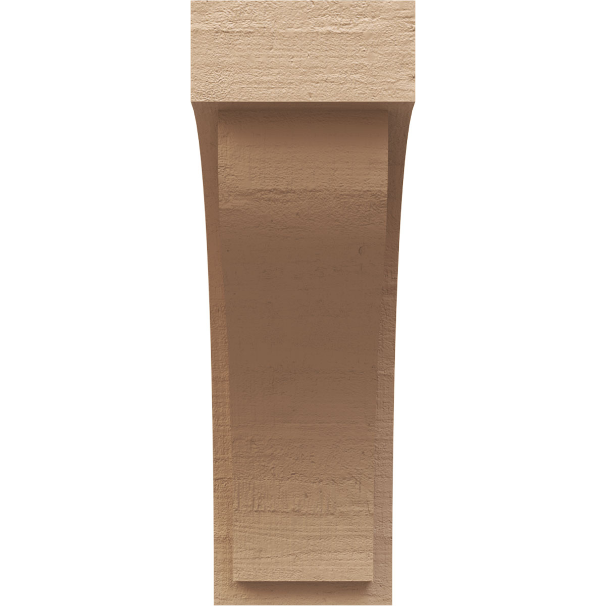 9"W x 18"D x 27"H Classic Helena Rough Cedar Woodgrain TimberThane Corbel, Primed Tan