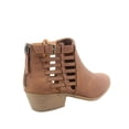 thumbnail image 2 of Primrose Womens Perforated Cutout Chunky Block Stacked Heels Ankle Booties Boots, 2 of 2