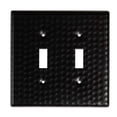 thumbnail image 1 of Monarch Abode 19108 Hand Hammered Switch Plate, 2-Gang, Matte Black, 1 of 1
