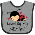 thumbnail image 3 of Inktastic Loved by My Memaw Grandchild Girls Baby Bib, 3 of 4