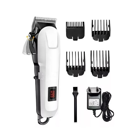 Maquina Para Cortar Cabello Cortadora De Pelo Profesional Blanca
