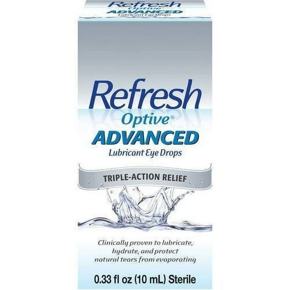 Refresh Optive Lipid Lubricant Triple-Action Relief Eye Drop 0.33oz, 5-Pack