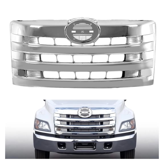 For Hino 238 258 268 338 2011-2018 Chrome Horizontal Billet Main Grill Grille