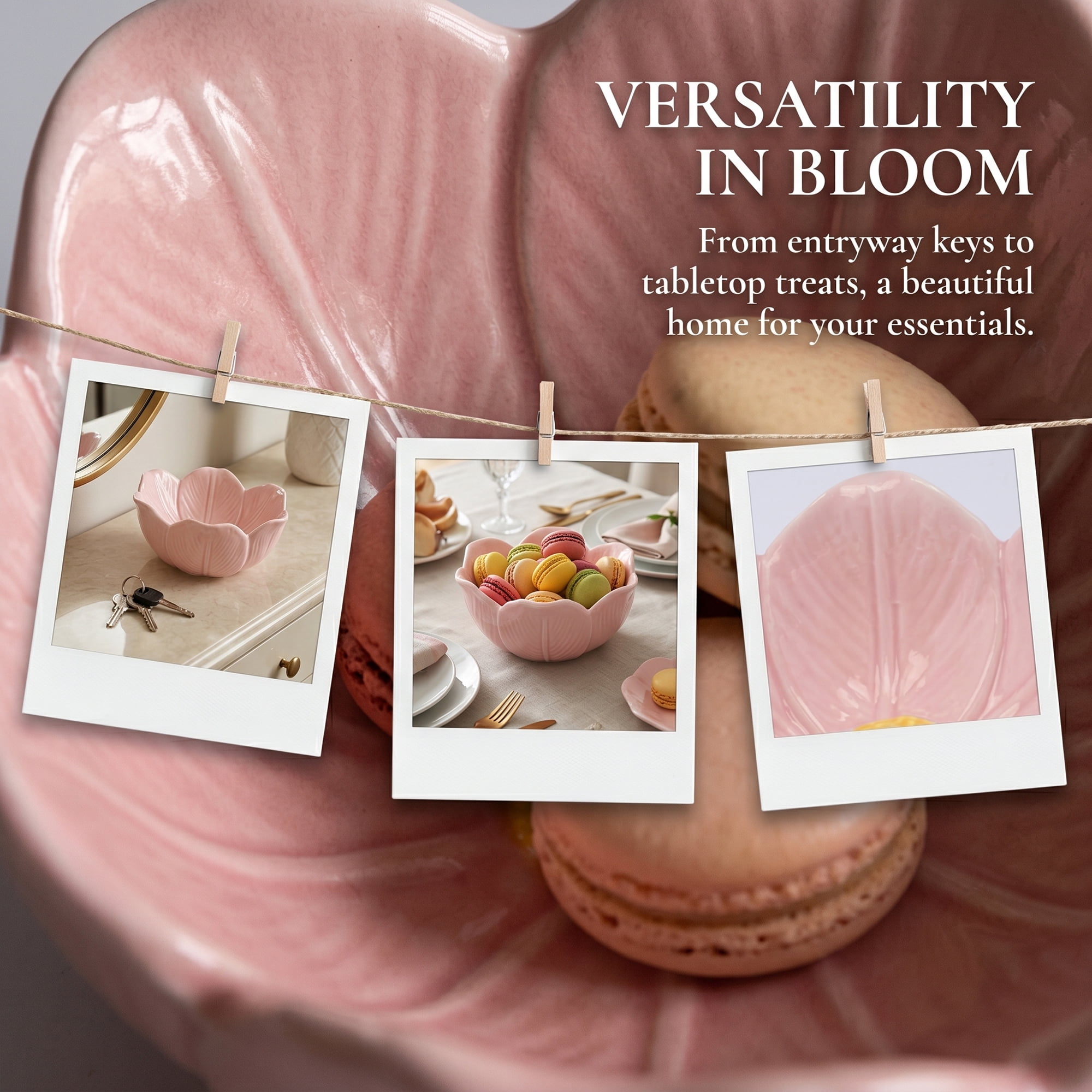 Unique Bargains Artistic Ceramic Box Floral Storage Jar with Lid Pink 5.1" x 4.9" x 2.2"
