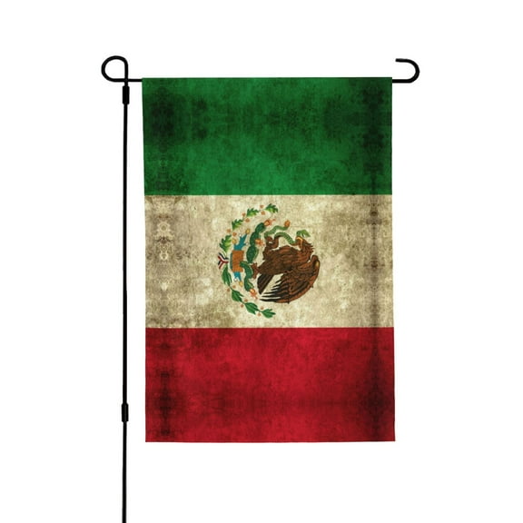 Mexico-Mexican Garden Flag 28x40 Double Sided Large Stained House Yard Flag For Outside Porch Lawn Decor