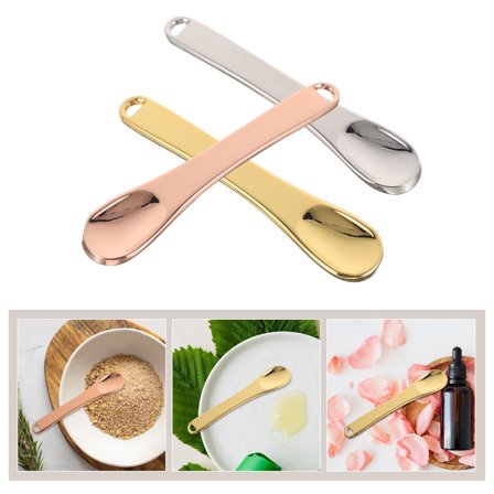 WRISTBIQUE 3Pcs Mini Makeup Spatulas for Face Cream Application Aluminium Alloy for Beauty Salon 2.36X0.51X0.20in