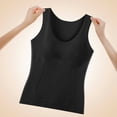 thumbnail image 3 of Bovxnpu Women's Pajama Tops Sleep Shirt, Women's Thermal Shirt Fall Winter Cotton Trimmed Round Neck Warm Suspender Vest Sleeveless Base Layer for Underwear Sleepwear Loungewear, 3 of 7