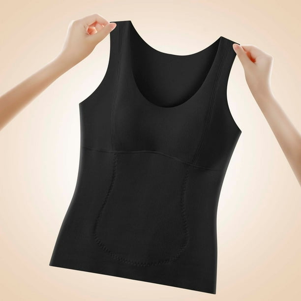 Ropa interior térmica para mujer, cálida, de invierno, de color liso, sin espalda, con relleno, sin costuras, con forro polar, capa base para abrigo de invierno, sujetador de dacrón para mujer.