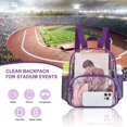 thumbnail image 3 of Mochila transparente Busiuw para eventos en estadios, 30 x 30 x 15 cm, color morado, 3 of 6