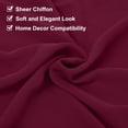 thumbnail image 4 of 2 Piezas de Caminos de Mesa de Chiffon Rojo Oscuro 27.5" x 118" Camino de Mesa Ligero y Elegante Camino de Mesa Romántico y Transparente, 4 of 7