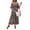Leopard, variant on Women's Leopard Print Off Shoulder Flounce Sleeve Midi Dress 100% Polyester Ruched Smocked Bodice Elegance Evening Wear