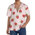 thumbnail image 3 of Fotbe Strawberry print Short Sleeve Button Down Shirts for Men Casual Summer Beach Wrinkle Free Shirt-Medium, 3 of 7