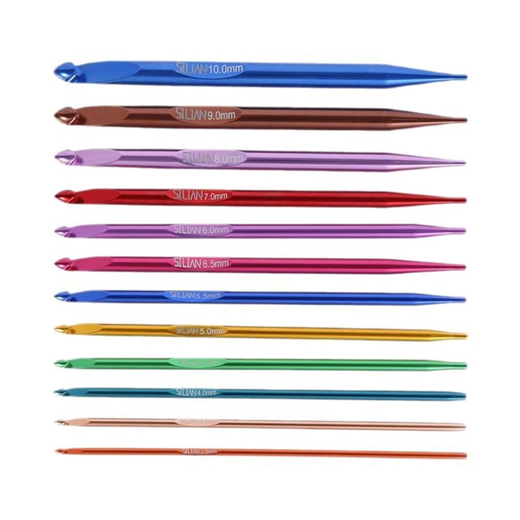 12Pcs Interchangeable Afghan Crochet Hook with Cable 3.0mm-10mm for Knitting Tunisian Knitting Needle with Case