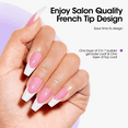 thumbnail image 3 of Gellen French Tips Gel Nail Kit - 240 Pcs Pink Medium Coffin, Salon Acrylic Fake Nail Kits Including Gel Top Coat and Base Coat, UV Lamp, Solid Nail Glue Gel, Nail Charms for French Tip Manicure, 3 of 10
