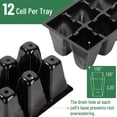 thumbnail image 3 of Mr. Pen- Seed Starter Tray Kits, 6.6"x4.6", 10 Set, Total 120 Cells, Durable Plant Germination Trays with Humidity Vented Domes and Bases, Ideal for Seed Starting, Indoor Gardening and Greenhouse, 3 of 4