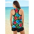 thumbnail image 2 of Swim 365 Women's Plus Size Longer-Length Racerback Tankini Top, 2 of 4