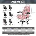 thumbnail image 6 of SCRAWLGOD Cow Print Love Pink Valentine's Day Breathable Computer Office Chair Cover Non-Slip Desk Rotating Chair Slipcovers Comfortable High Back Chair Slipcover, S, 6 of 7