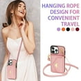 thumbnail image 5 of Dteck for iPhone 15 Plus Wallet Case with Crossbody Lanyard, PU Leather Card Holder Purse Shockproof Phone Cover for iPhone 15 Plus,Pink, 5 of 5