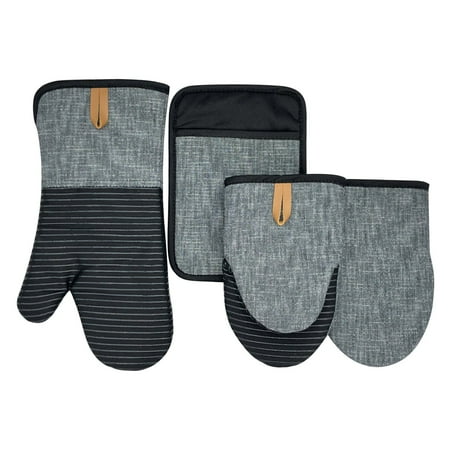 

VibHome Kitchen Oven Microwave Oven Baking Heat-insulating Against-scalding Thickened Gloves Set Of Four