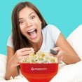 thumbnail image 3 of Collapsible Silicone Microwave Hot Air Popcorn Popper Bowl With Lid and Handles - Red, 3 of 7