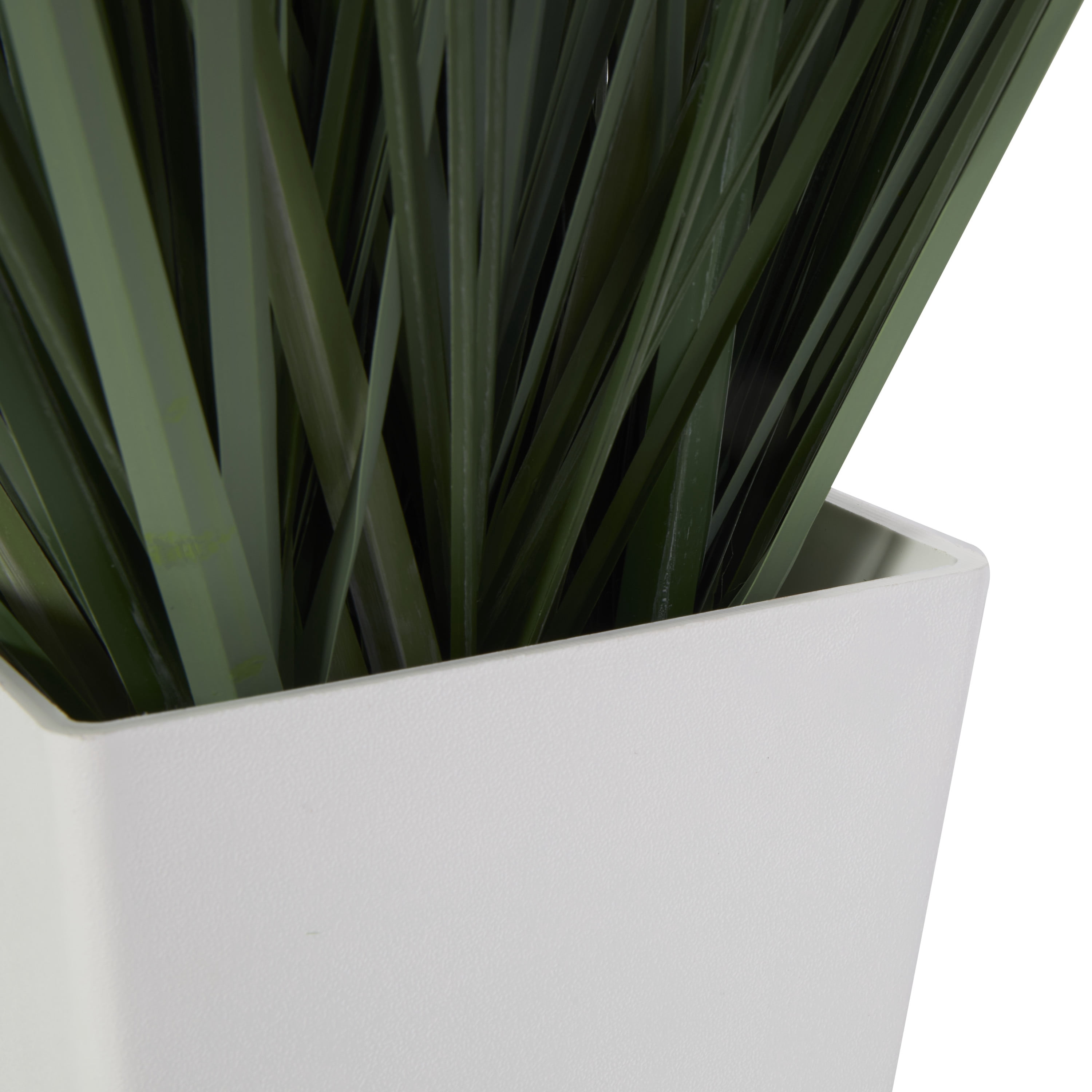 DecMode 28" Artificial Plant in White Plastic Pot