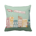thumbnail image 1 of Coussin de Canapé avec Motif de Ligne de Dessin Paris Airship France, 1 of 3