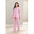 thumbnail image 4 of Richie House Women Cotton Pajamas Set Notch Collar Soft Sleepwear Pjs Button Nightwear RHW2846-E-M, 4 of 7