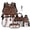 Baseball Chocolate Drizzle, variant on XYZCANDO Capybaras 5 Pcs School Backpack Set with Backpacks Lunch Tote Stationery Pouch Cup Sleeve Key Lanyard Suitable for Kids Girls