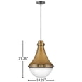 thumbnail image 6 of 1 Light Medium Pendant In Traditional-Transitional Style 14.25 Inches Wide By 21.25 Inches High-Heritage Brass Finish Hinkley Lighting 39054Hb, 6 of 10