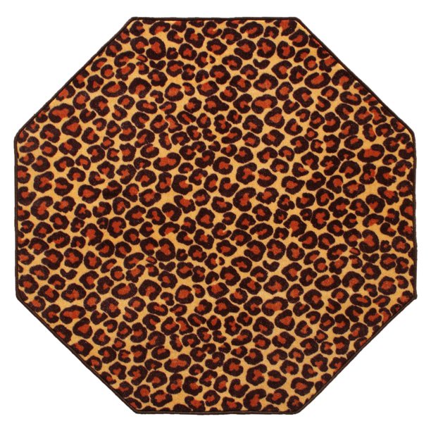 Furnish My Place Animal Print Rug - 2 ft. Octagon, Cheetah Real, Nylon ...