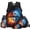 Fire Water Dual Soccer Ball, variant on Yspwyqan Galaxy Wolf Backpack Set 4Pcs with Lunch Box Pencil Case Water Bottle, Cosmic Nebula Lightweight Boys Backpack Set for Elementary Middle School Hiking