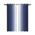 thumbnail image 6 of Aofoto Navy Blue Ombre Blackout Curtains 52 x 63 inch Gradient Thermal Insulated Energy Saving Grommet Window Drapes for Living Room/Bedroom,2 Panels, 6 of 6