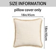 thumbnail image 7 of Unique Bargains Set of 2 Boho Soft Square Throw Pillow Covers for Couch Beige, 7 of 7