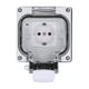 thumbnail image 3 of Enchufe para exteriores, enchufe para exteriores IP66, resistente a la intemperie, toma eléctrica impermeable para exteriores, enchufe alemán para exteriores, diseño elevado, 3 of 14
