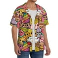 thumbnail image 2 of KLL Fruit-Flavored Ice-Cream Print Men's Shirt Short Sleeve Button Down Summer Cuba Beach Shirts- X-Large, 2 of 5