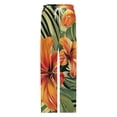 thumbnail image 4 of Hawaiian Hibiscus Garden Orange Flowers Women's Pajamas Pajama Pants Women's Sleepwear Lounge Sleep Bottoms Stretch with Pockets, 4 of 7