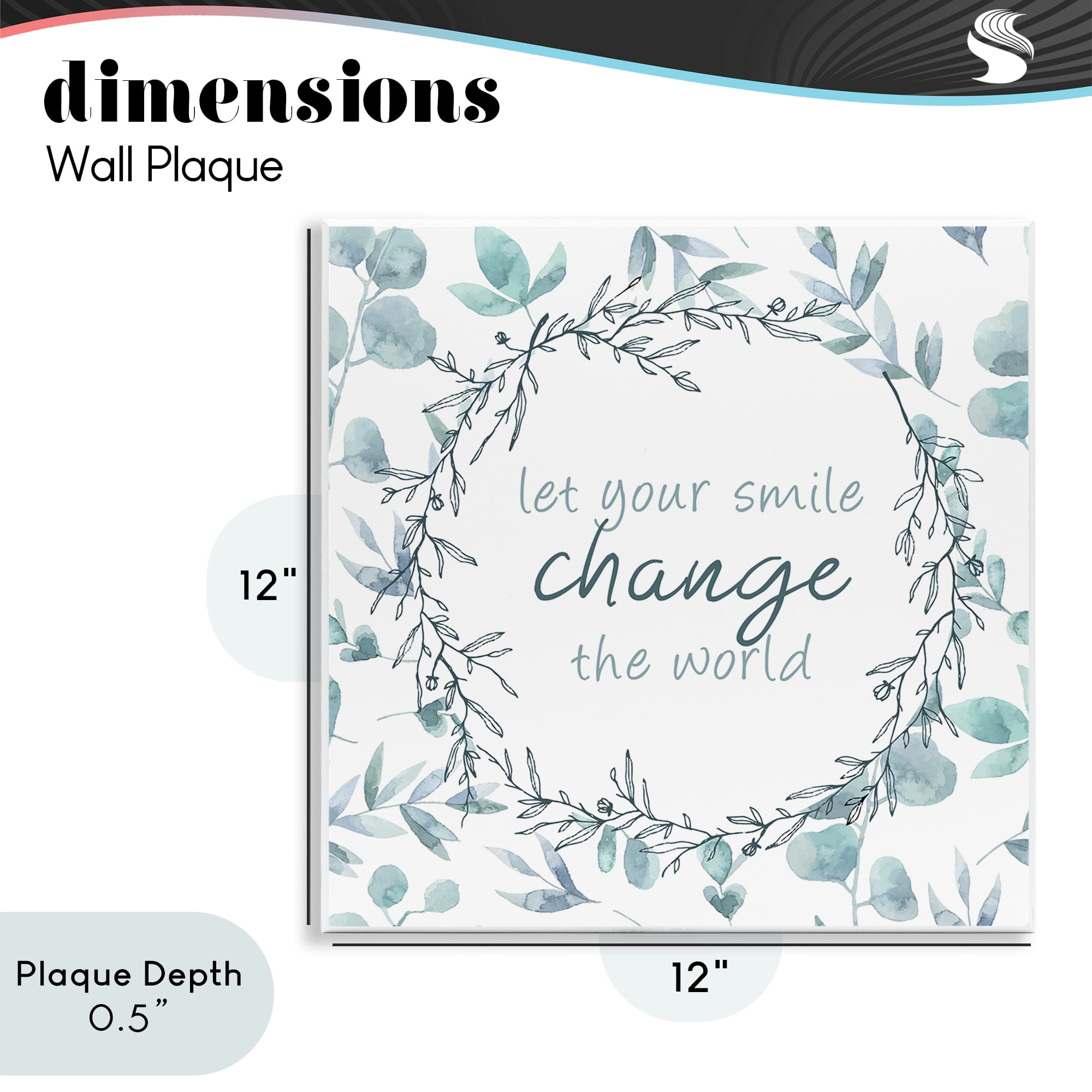 Stupell Industries Smile Change The World Wall Plaque Art, design by Kim Allen