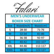 Falari 4-Pack Men Boxer Underwear 100% Cotton Underpants Assorted-01 Medium