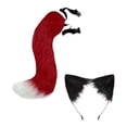 thumbnail image 4 of Conjunto de orejas y cola de , disfraz para fiestas temáticas de celebraciones navideñas., 4 of 9
