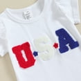 thumbnail image 5 of BemeyourBBs Toddler Girl Fourth of July Outfit 12 18Month 2t 3t 4t USA Tee Shirt+American Flag Tutu Tulle Skirt Set 4th of July Clothes, 5 of 7